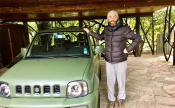Suzuki Jimny verde militare decorata per Max Laudadio di Striscia la Notizia