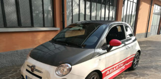 500 Abarth solo parte superiore con color grigio Hexis HX20446B