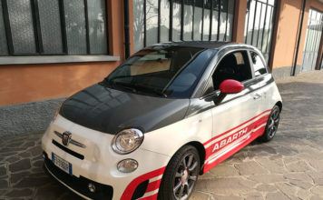 500 Abarth solo parte superiore con color grigio Hexis HX20446B