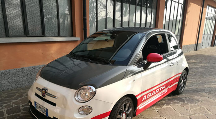 500 Abarth solo parte superiore con color grigio Hexis HX20446B