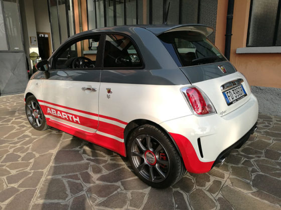500 Abarth solo parte superiore con color grigio Hexis HX20446B