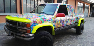 Pick Up Chevrolet Silverado Pellicola Floreale