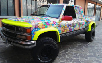Pick Up Chevrolet Silverado Pellicola Floreale