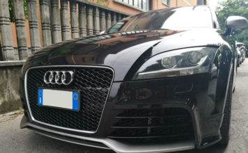 Audi TT Specchietti, Minigonna e Paraurti con Pellicola Removibile Grigio Alluminio Metal